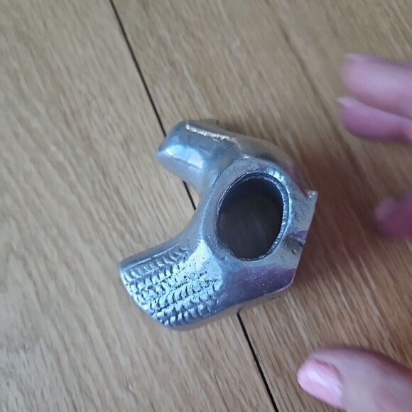 Vintage Pewter Napkin Rings Farmhouse Animal Set Of 2- Rabbit & Chicken - Picture 10 of 15